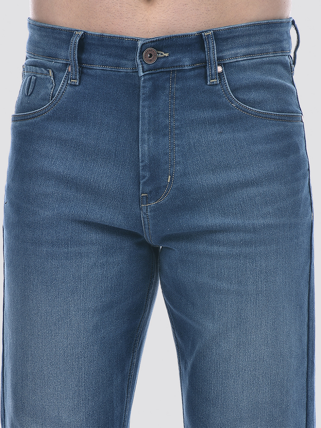 Numero Uno Men Mid Blue Wide Leg Fit Sustainable Jeans